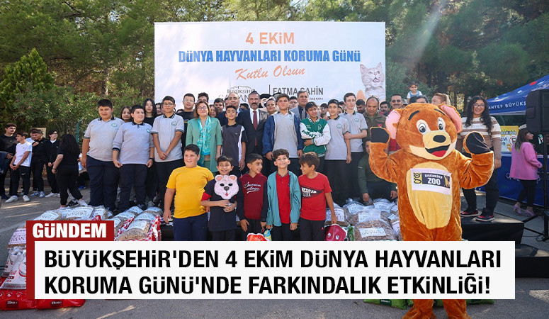 BÜYÜKŞEHİR’DEN 4 EKİM DÜNYA HAYVANLARI KORUMA GÜNÜ’NDE FARKINDALIK ETKİNLİĞİ!